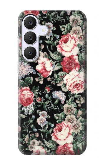 S2727 Motif Rose millésimé Etui Coque Housse pour Samsung Galaxy S25 FE