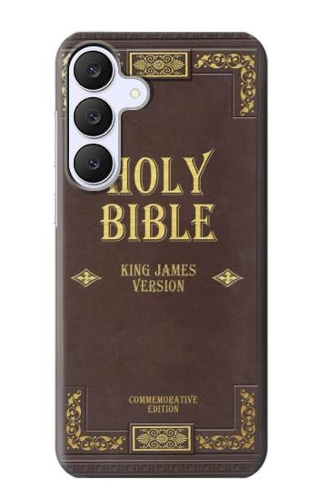 S2889 Holy Bible King James Version Couverture Etui Coque Housse pour Samsung Galaxy S25 FE