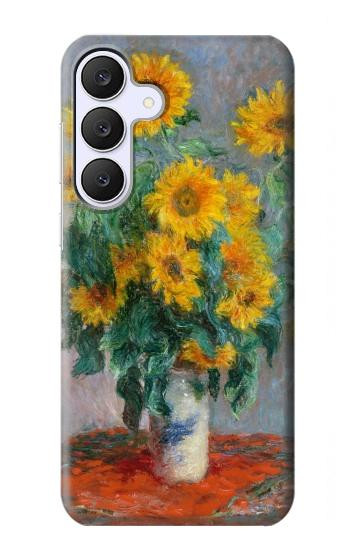 S2937 Claude Monet Bouquet de tournesols Etui Coque Housse pour Samsung Galaxy S25 FE, S26 FE