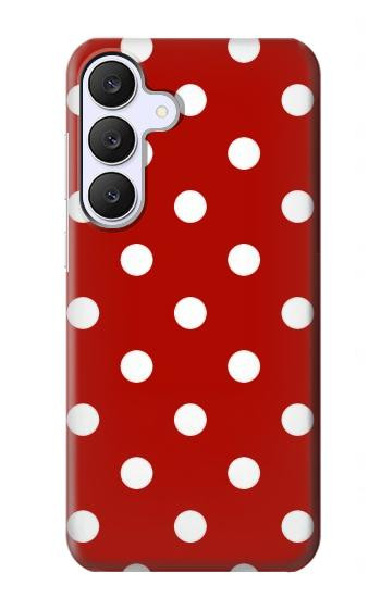 S2951 Rouge Pois Etui Coque Housse pour Samsung Galaxy S25 FE, S26 FE
