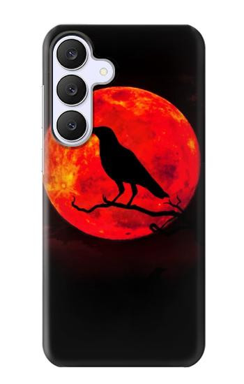 S3328 Corbeau Rouge Lune Etui Coque Housse pour Samsung Galaxy S25 FE, S26 FE