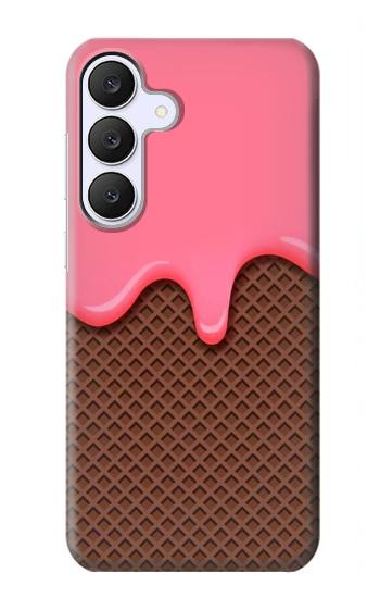 S3754 Cornet de crème glacée à la fraise Etui Coque Housse pour Samsung Galaxy S25 FE