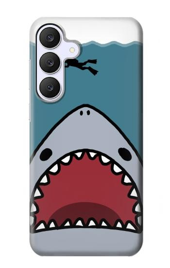 S3825 Plongée en mer de requin de dessin animé Etui Coque Housse pour Samsung Galaxy S25 FE, S26 FE