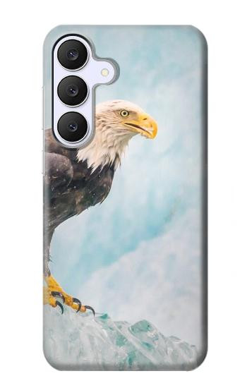 S3843 Pygargue à tête blanche sur glace Etui Coque Housse pour Samsung Galaxy S25 FE