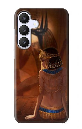 S3919 La reine égyptienne Cléopâtre Anubis Etui Coque Housse pour Samsung Galaxy S25 FE, S26 FE
