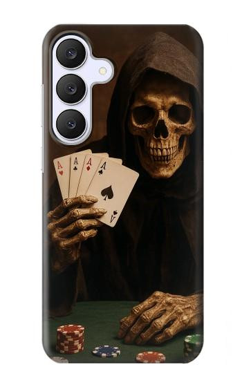 S3994 Gagner au poker avec la Faucheuse Etui Coque Housse pour Samsung Galaxy S25 FE, S26 FE