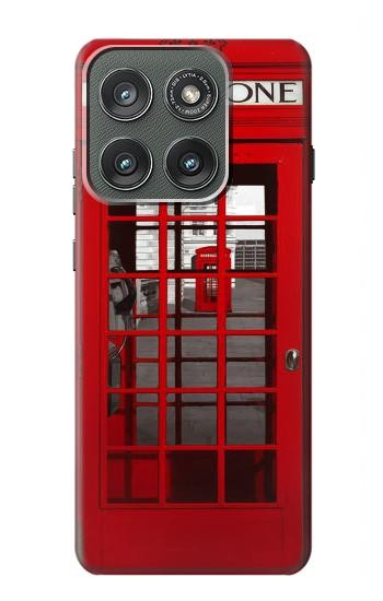 S0058 Cabine téléphonique Etui Coque Housse pour Motorola Edge (2025)