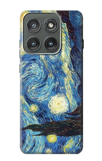 S0213 Van Gogh Starry Nights Etui Coque Housse pour Motorola Edge (2025)