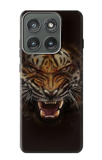 S0575 Tigre Visage Etui Coque Housse pour Motorola Edge (2025)