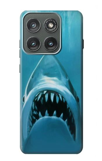 S0830 Requin blanc Etui Coque Housse pour Motorola Edge (2025)