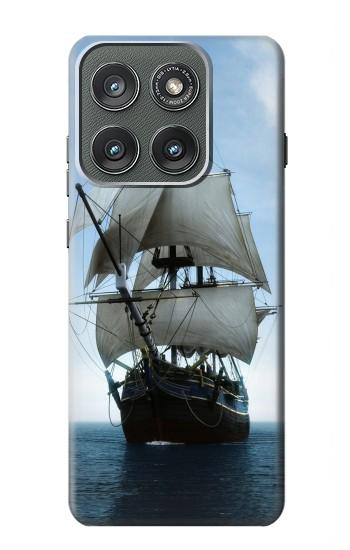 S1096 Bateau à voile dans un océan Etui Coque Housse pour Motorola Edge (2025)