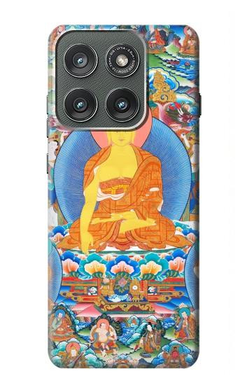 S1256 Peinture Bouddha Etui Coque Housse pour Motorola Edge (2025)