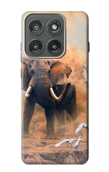 S1292 l'éléphant Etui Coque Housse pour Motorola Edge (2025)