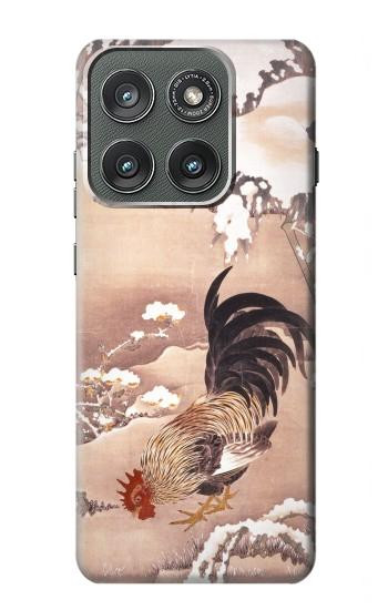 S1332 Ito Jakuchu Coq Etui Coque Housse pour Motorola Edge (2025)