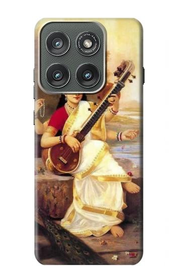 S1420 Saraswati déesse hindoue Etui Coque Housse pour Motorola Edge (2025)