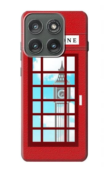 S2059 Angleterre britannique Cabine téléphonique Minimaliste Etui Coque Housse pour Motorola Edge (2025)