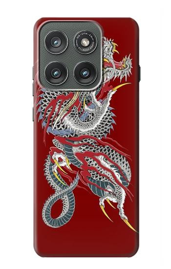 S2104 Yakuza dragon Tatouage Etui Coque Housse pour Motorola Edge (2025)