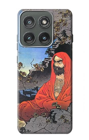 S2234 Maître Zen Bodhidharma Yoshitoshi Etui Coque Housse pour Motorola Edge (2025)