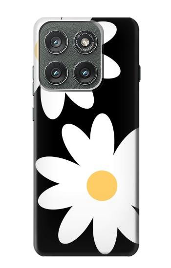 S2315 Fleurs de marguerite blanche Etui Coque Housse pour Motorola Edge (2025)