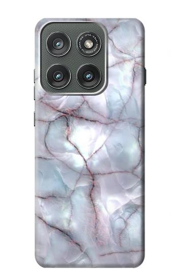 S2316 Bleu foncé Marbre Texture graphique Imprimer Etui Coque Housse pour Motorola Edge (2025)