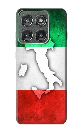S2338 Italie Drapeau Etui Coque Housse pour Motorola Edge (2025)