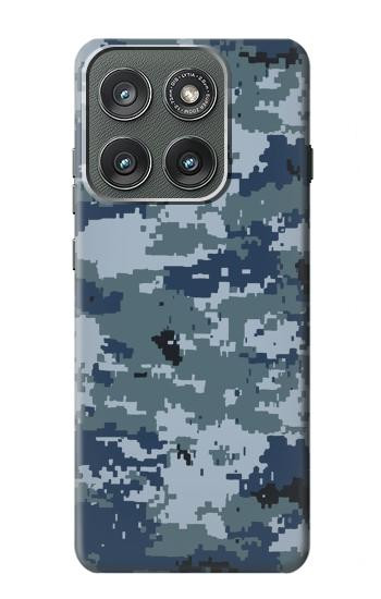S2346 Marine Camo camouflage graphique Etui Coque Housse pour Motorola Edge (2025)