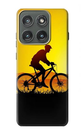S2385 Vélo Vélo Coucher de soleil Etui Coque Housse pour Motorola Edge (2025)