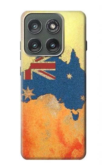 S2494 Australie Drapeau Carte texture de la roche Etui Coque Housse pour Motorola Edge (2025)