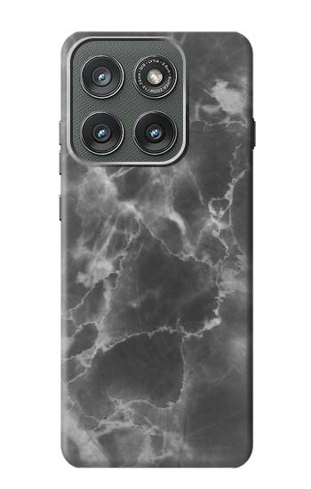 S2526 Noir Marbre imprimé graphique Etui Coque Housse pour Motorola Edge (2025)