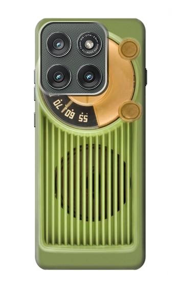 S2656 Radio Vert bakélite millésimé Etui Coque Housse pour Motorola Edge (2025)