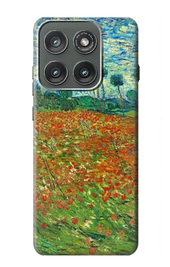 S2681 Champ de coquelicots Vincent Van Gogh Etui Coque Housse pour Motorola Edge (2025)
