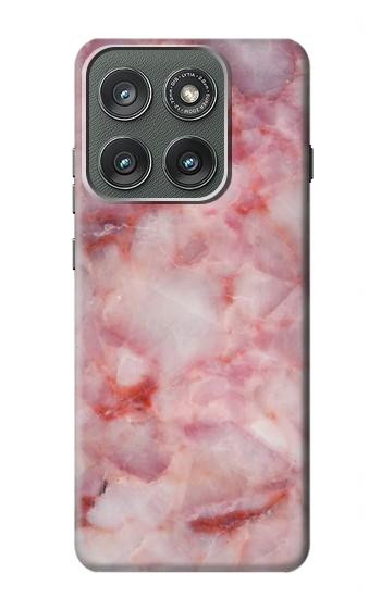 S2843 Texture en marbre rose Etui Coque Housse pour Motorola Edge (2025)