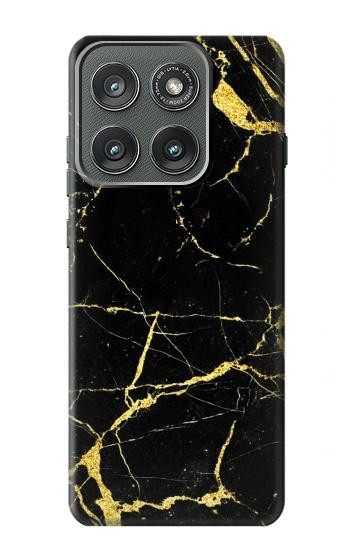 S2896 Marbre d'or imprimé graphique Etui Coque Housse pour Motorola Edge (2025)