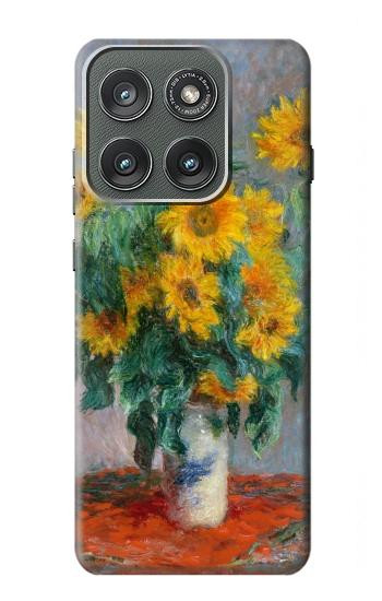 S2937 Claude Monet Bouquet de tournesols Etui Coque Housse pour Motorola Edge (2025)