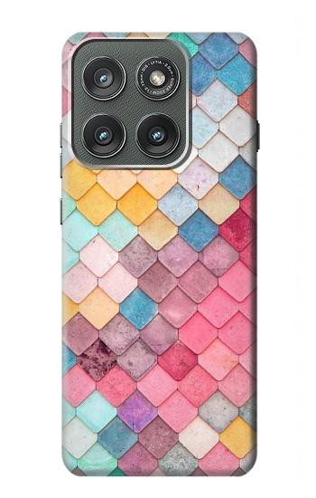 S2947 Bonbons Minimal Couleurs pastel Etui Coque Housse pour Motorola Edge (2025)
