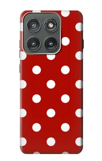 S2951 Rouge Pois Etui Coque Housse pour Motorola Edge (2025)