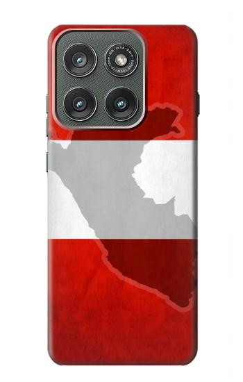 S3018 Pérou Drapeau Etui Coque Housse pour Motorola Edge (2025)