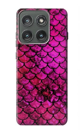S3051 Rose Sirène écailles de poisson Etui Coque Housse pour Motorola Edge (2025)
