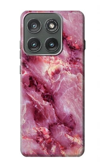 S3052 Rose Marbre Imprimé graphique Etui Coque Housse pour Motorola Edge (2025)