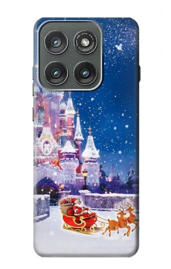 S3282 Château de Santa Noël Etui Coque Housse pour Motorola Edge (2025)