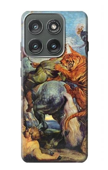 S3331 Peter Paul Rubens Tigre und Lowenjagd Etui Coque Housse pour Motorola Edge (2025)
