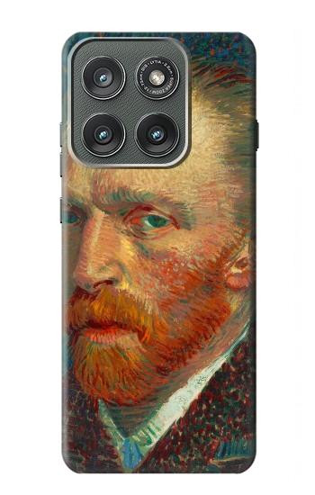 S3335 Vincent Van Gogh Autoportrait Etui Coque Housse pour Motorola Edge (2025)