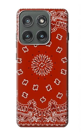 S3355 Motif Bandana Rouge Etui Coque Housse pour Motorola Edge (2025)