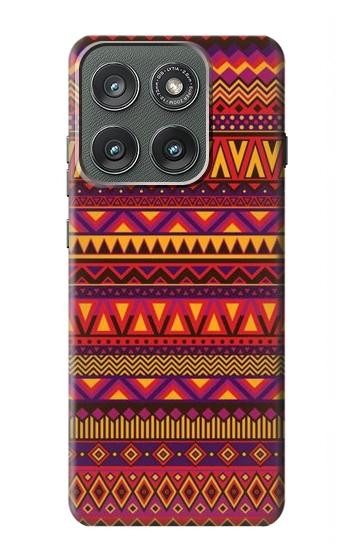 S3404 Aztèques Motif Etui Coque Housse pour Motorola Edge (2025)