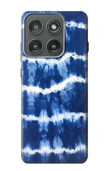 S3671 Tie Dye bleu Etui Coque Housse pour Motorola Edge (2025)