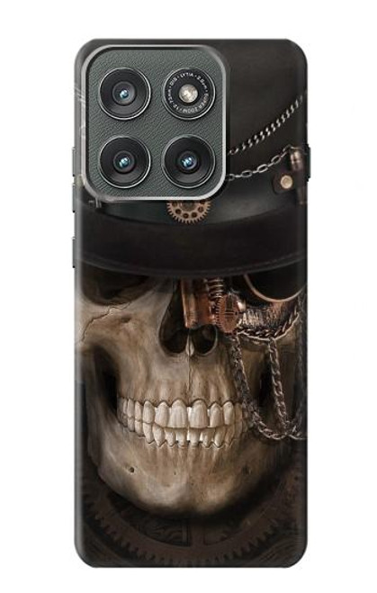 S3852 Crâne Steampunk Etui Coque Housse pour Motorola Edge (2025)