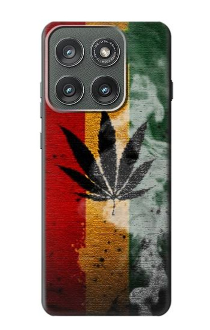 S3890 Drapeau Rasta Reggae Fumée Etui Coque Housse pour Motorola Edge (2025)