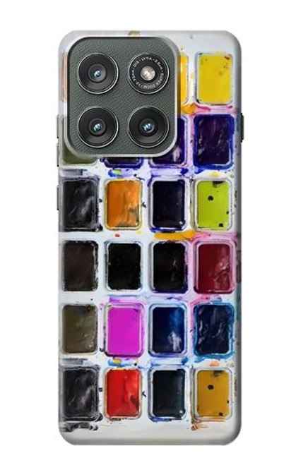 S3956 Graphique de boîte à palette aquarelle Etui Coque Housse pour Motorola Edge (2025)