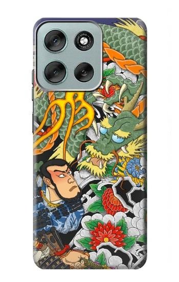 S0454 Japon Tatouage Etui Coque Housse pour Motorola Moto G56