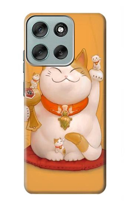 S1217 Maneki Neko Lucky Cat Etui Coque Housse pour Motorola Moto G56 S1217 Maneki Neko Lucky Cat Etui Coque Housse pour Motorola Moto G56